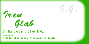 iren glab business card